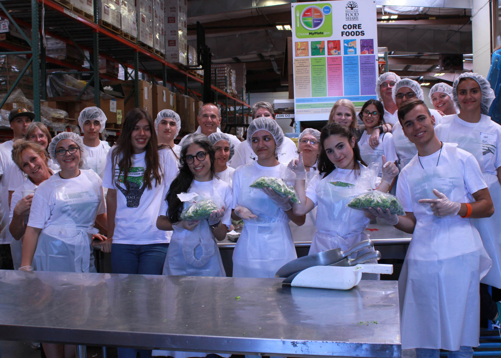 Volunteers from Cyprus Friendship Program at Marion Polk Food Sh