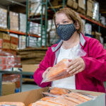 Volunteering in the Food Share's warehouse is helping Wendie recover from two auto accidents.