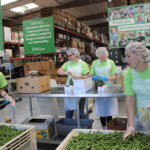 maps credit union members sorting green beans